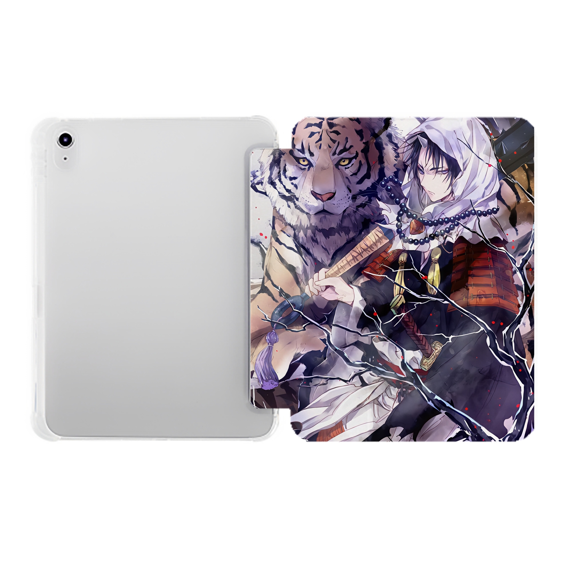 （画像用） 刀剣乱舞 Touken Ranbu IPad ケース ペン収納付き 三つ折りスタンド PUレザー×シリコン 対応機種9.5/10.5/10.9インチ